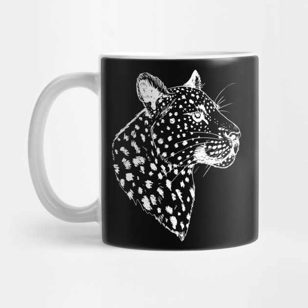 White Leopard Head by SWON Design